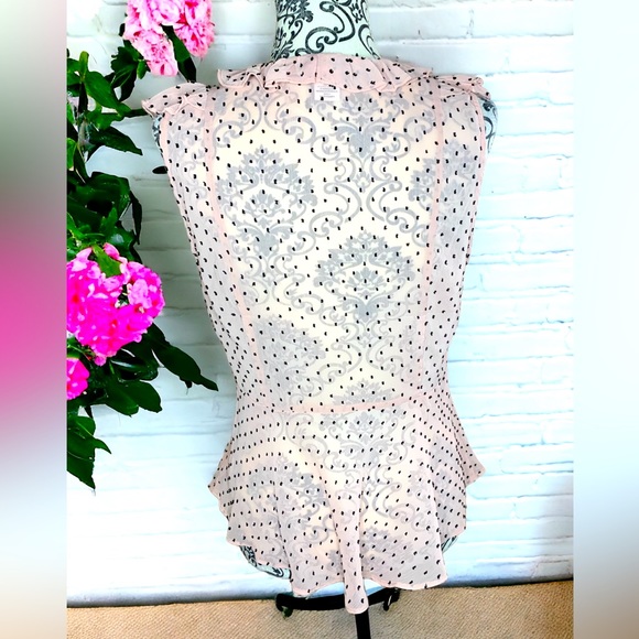 BELLE VERE Women’s polka dot tank with ruffles- Medium - Picture 2 of 6